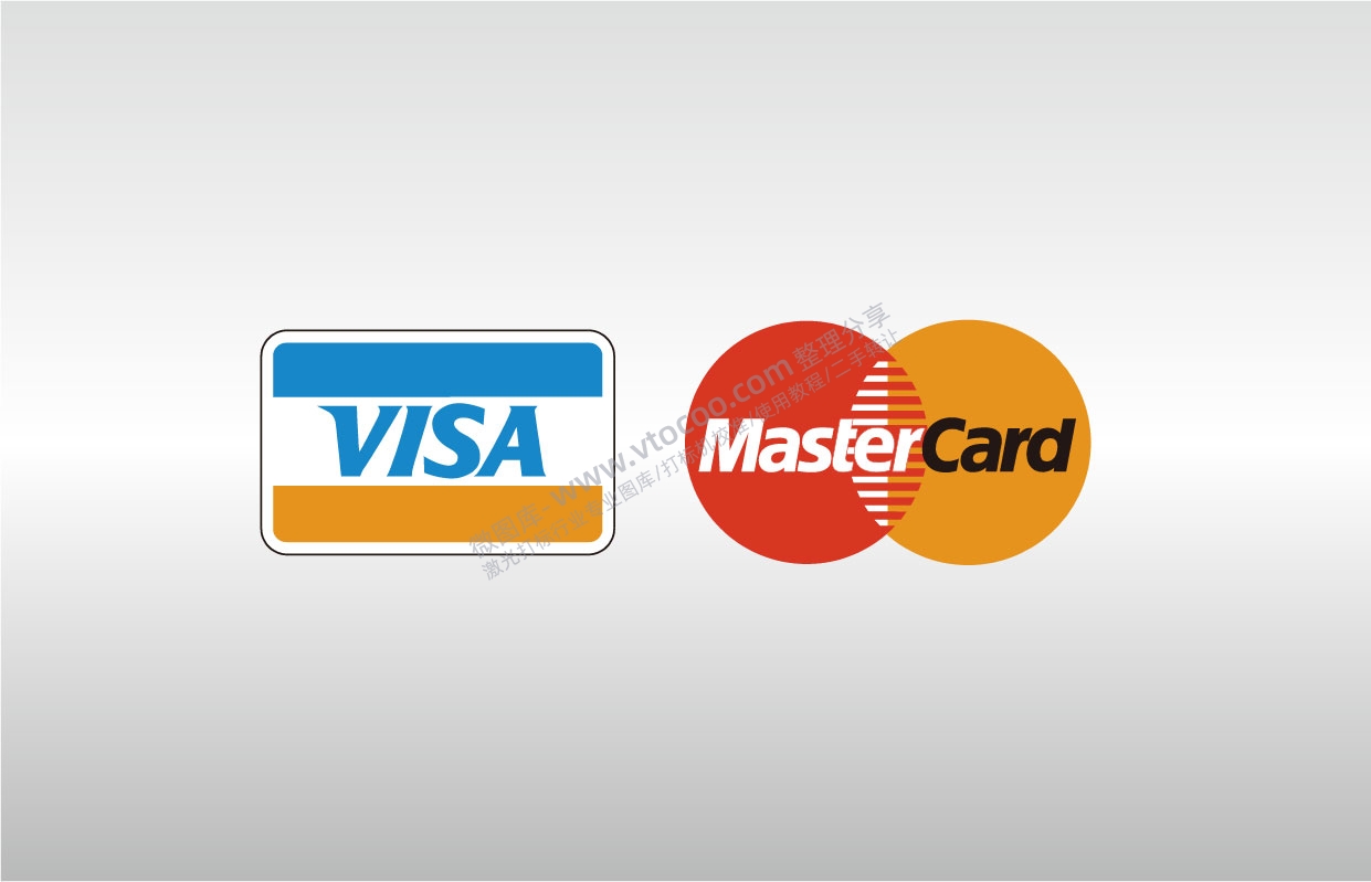 VISA/MasterCard标志LOGO矢量图通用AI档激光打标图档文件