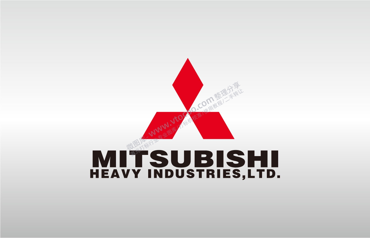 三菱MITSUBISHI标志LOGO矢量图通用AI档激光打标图档文件