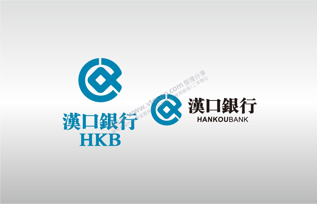 汉口银行标志LOGO矢量图通用AI档激光打标图档文件