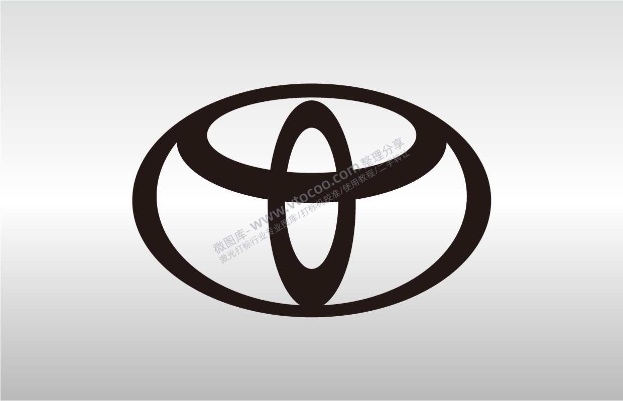 丰田汽车标志LOGO矢量图通用AI档激光打标图档文件