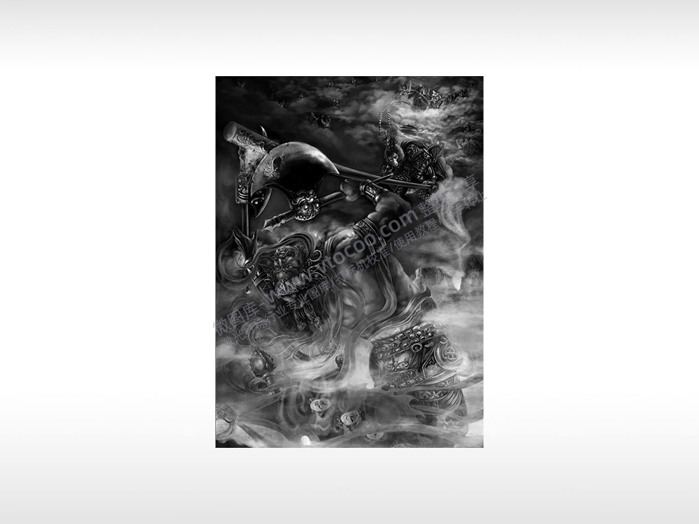 猴子孙悟空孙大圣大战通用位图激光打标文件