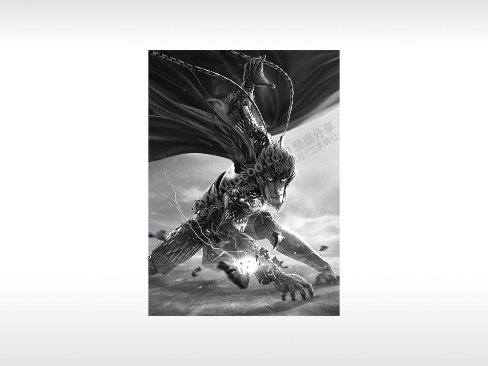 猴子猴王孙大圣孙悟空大怒通用位图激光打标文件