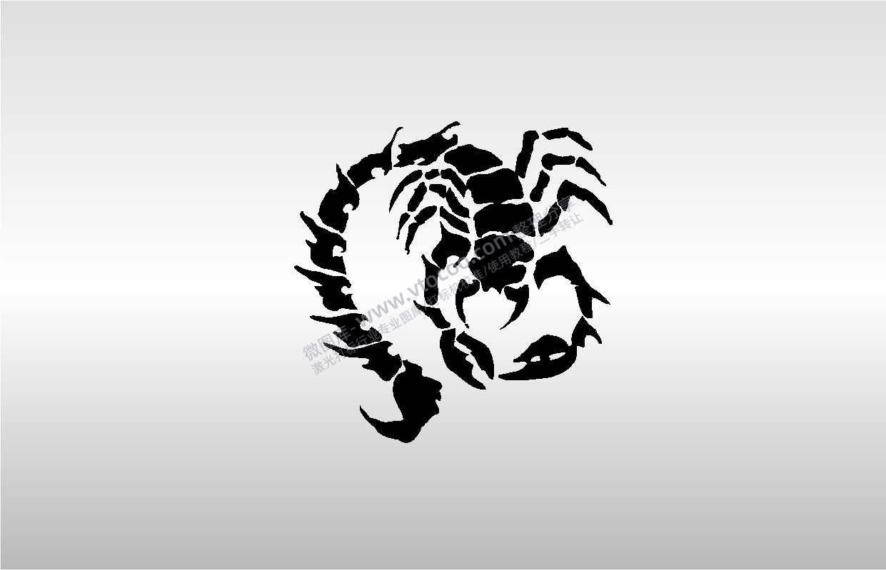 激光打标机摆摊素材 金橙子EZCAD打标专用05蝎子卡通图案