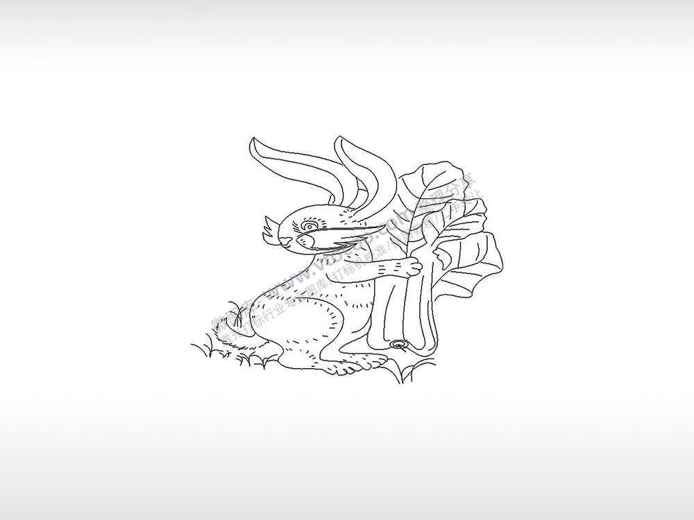 兔子白菜兔子拔菜兔子偷菜AI8.0格式激光打标文件通用矢量图