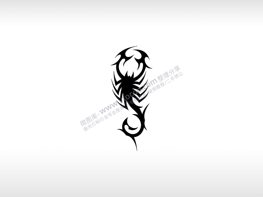 黑蝎子logo漫威超级反派AI8.0格式激光打标文件通用矢量图