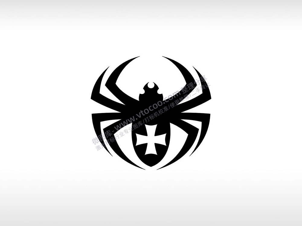 蜘蛛危险十字蛛AI8.0格式激光打标文件通用矢量图