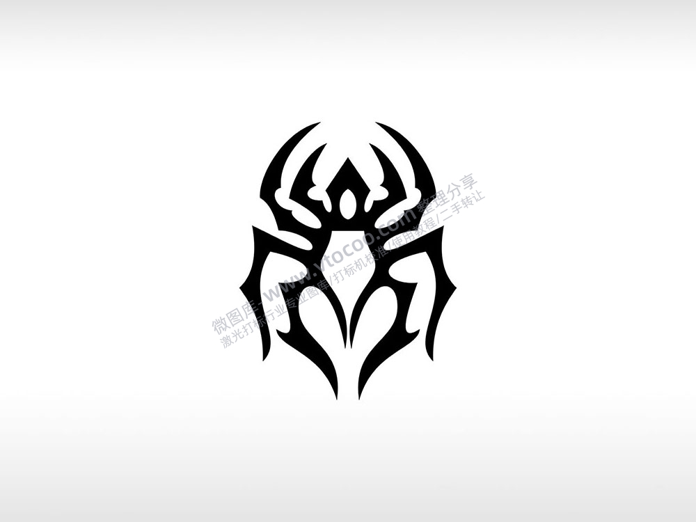 蜘蛛黑蜘蛛logo铁血蜘蛛AI8.0格式激光打标文件通用矢量图