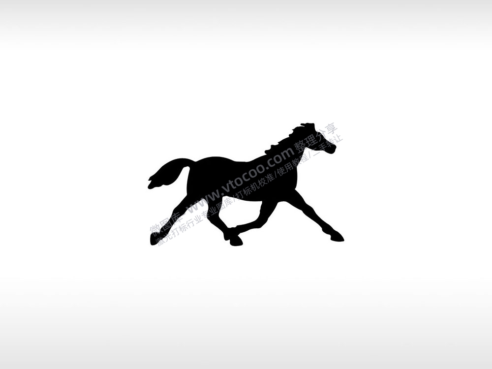 马鹏腾奔放忠诚灵性动物AI8.0格式激光打标文件通用矢量图