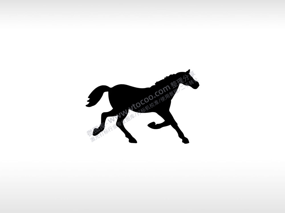 骏马优雅灵动奋斗灵性动物AI8.0格式激光打标文件通用矢量图