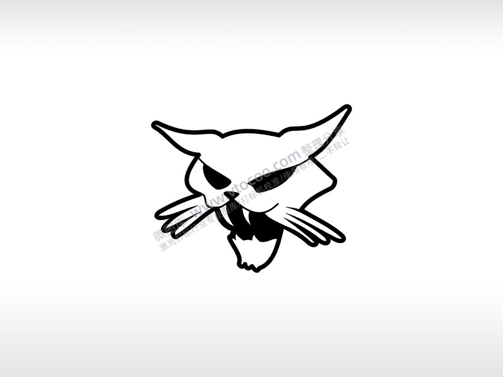 海盗猫驱邪辟邪猫科AI8.0格式激光打标文件通用矢量图