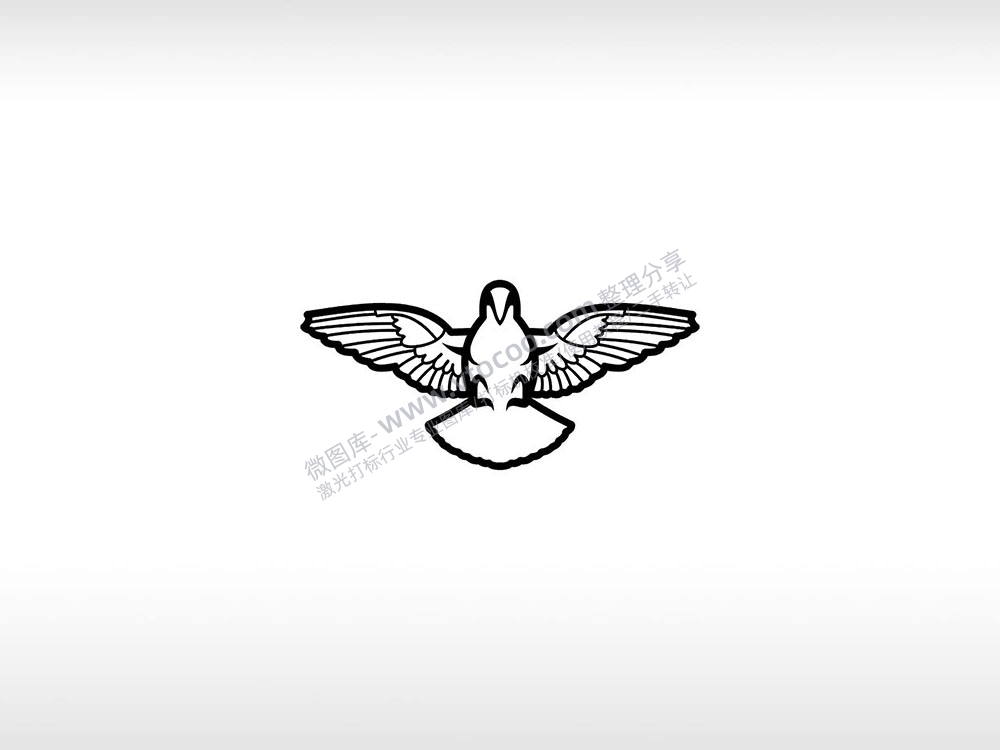 老鹰狩猎大鹏展翅高傲冷漠AI8.0格式激光打标文件通用矢量图