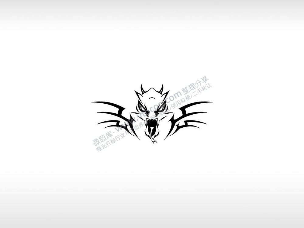 龙头logo吐息凝视威严威压AI8.0格式激光打标文件通用矢量图