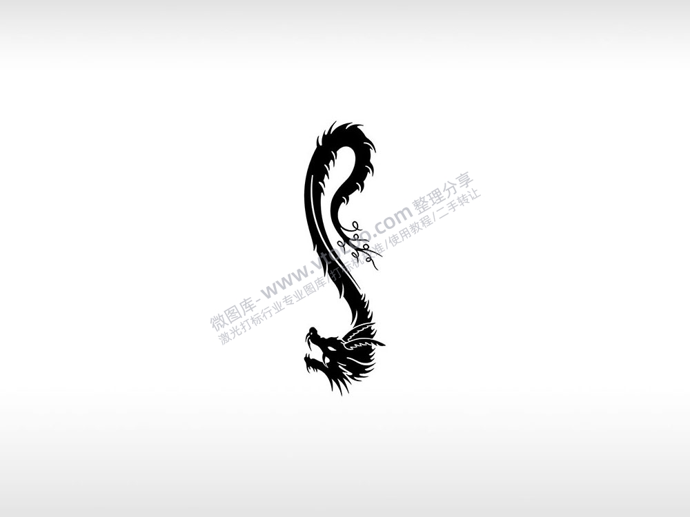 龙纹神龙王敖丙AI8.0格式激光打标文件通用矢量图