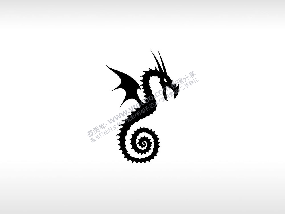 恶魔龙邪恶化身龙族AI8.0格式激光打标文件通用矢量图