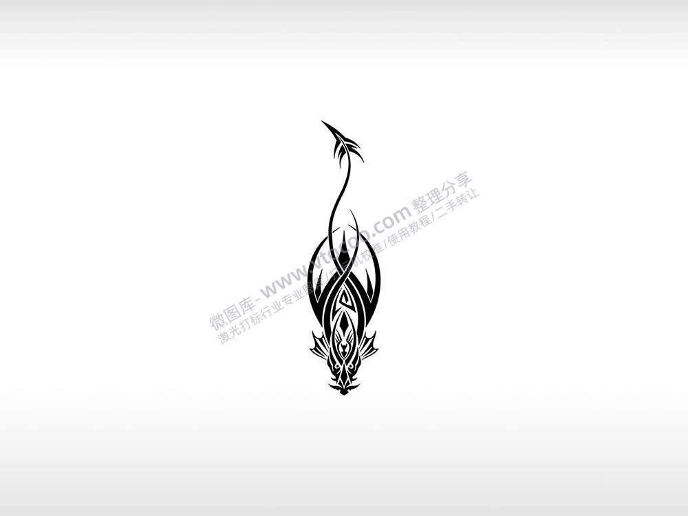 女恶魔图腾黑暗AI8.0格式激光打标文件通用矢量图