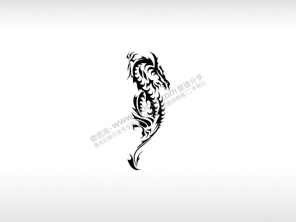 神龙logo皇权权威AI8.0格式激光打标文件通用矢量图