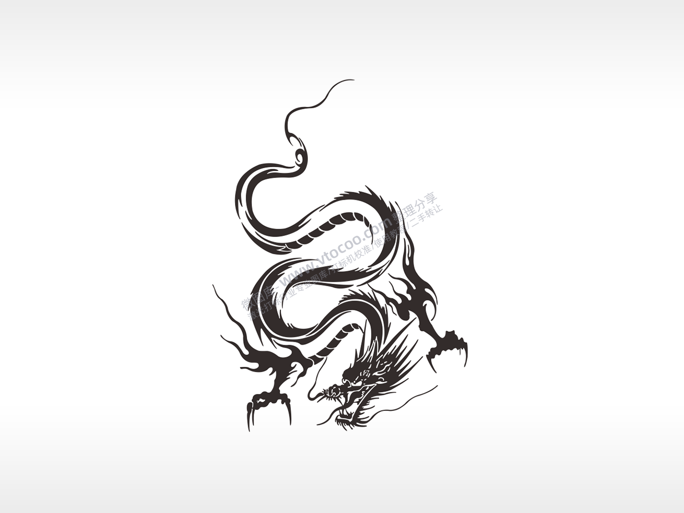 黑龙神话雕刻logo激光打标文件通用位图