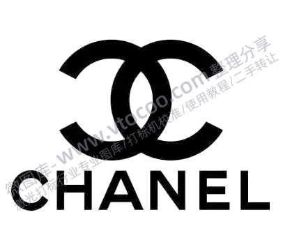 chanel香奈儿logo香水品牌雕刻激光打标文件通用位图
