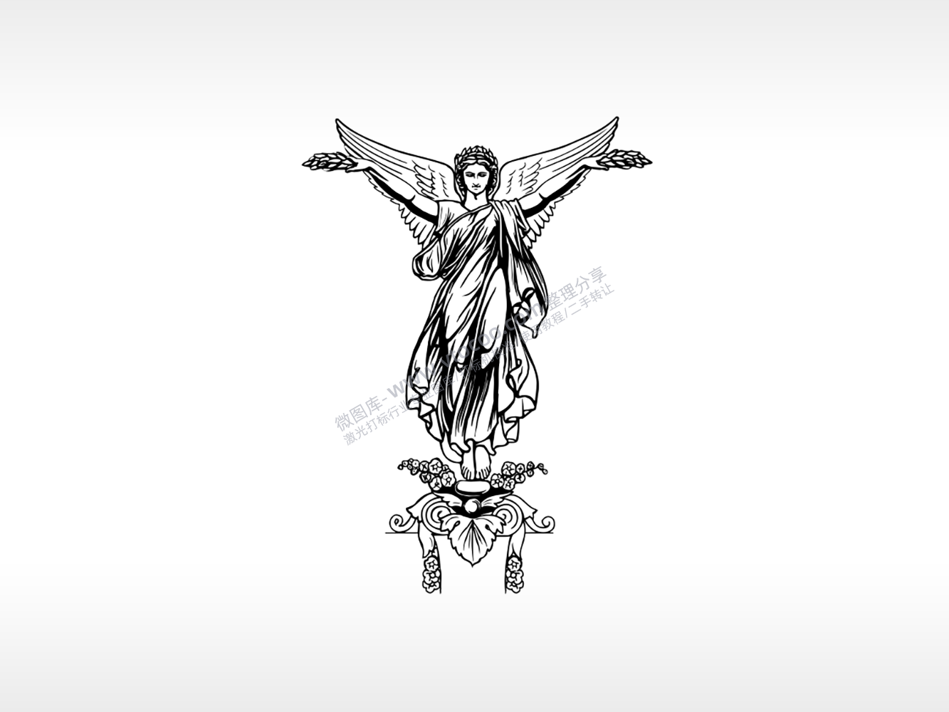 自由女神像USA雕刻激光打标文件通用位图