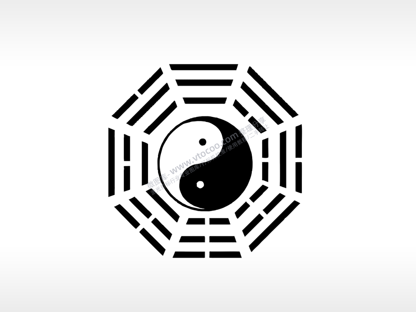 八卦图阴阳玄学雕刻激光打标文件通用位图