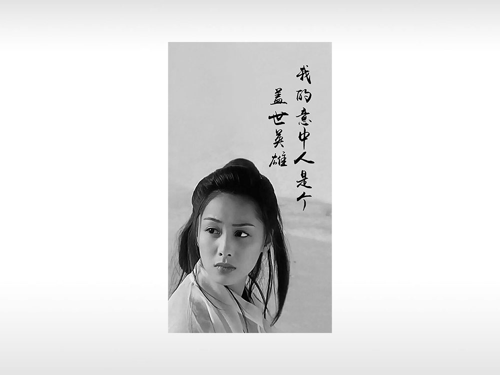 大画西游我的意中人是个盖世英雄朱茵美女通用位图激光打标文件