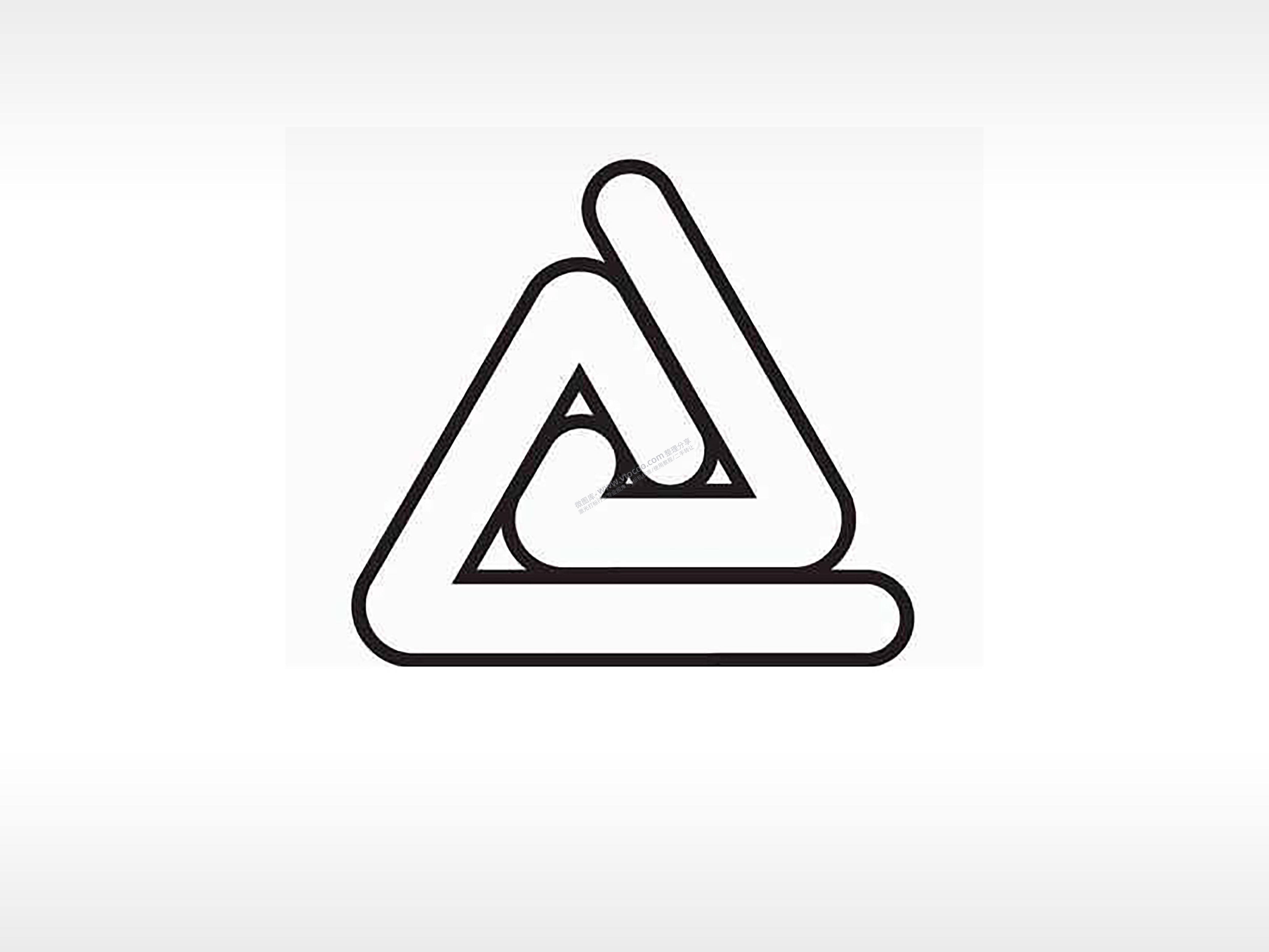 三角行logo形状雕刻激光打标文件通用位图