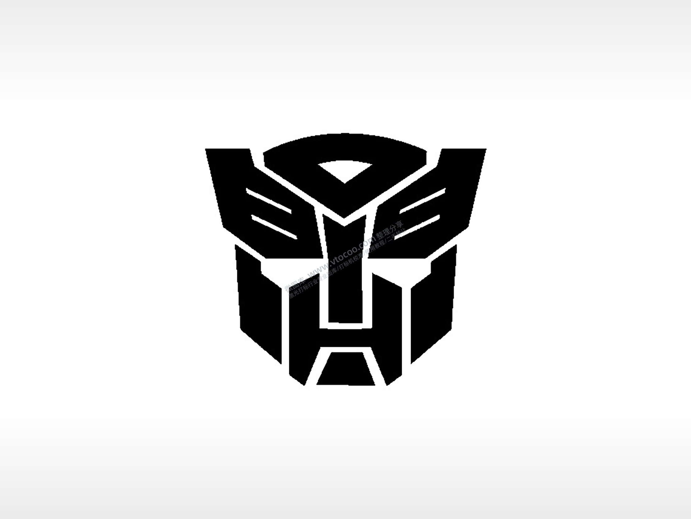 变形金刚图标logo擎天柱雕刻激光打标文件通用位图