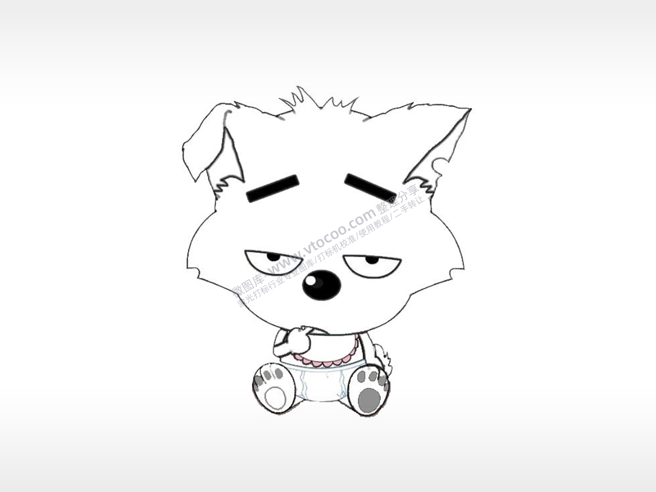 小灰灰喜羊羊与灰太狼卡通人物雕刻激光打标文件通用位图