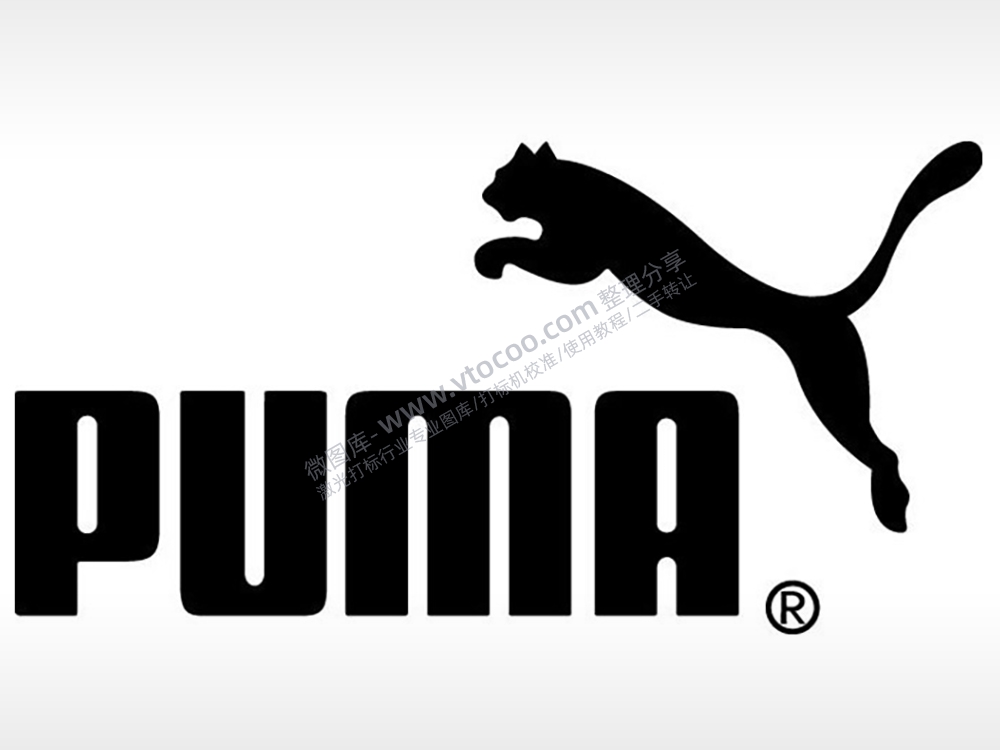 PUMA彪马鞋子品牌标志激光打标文件通用位图