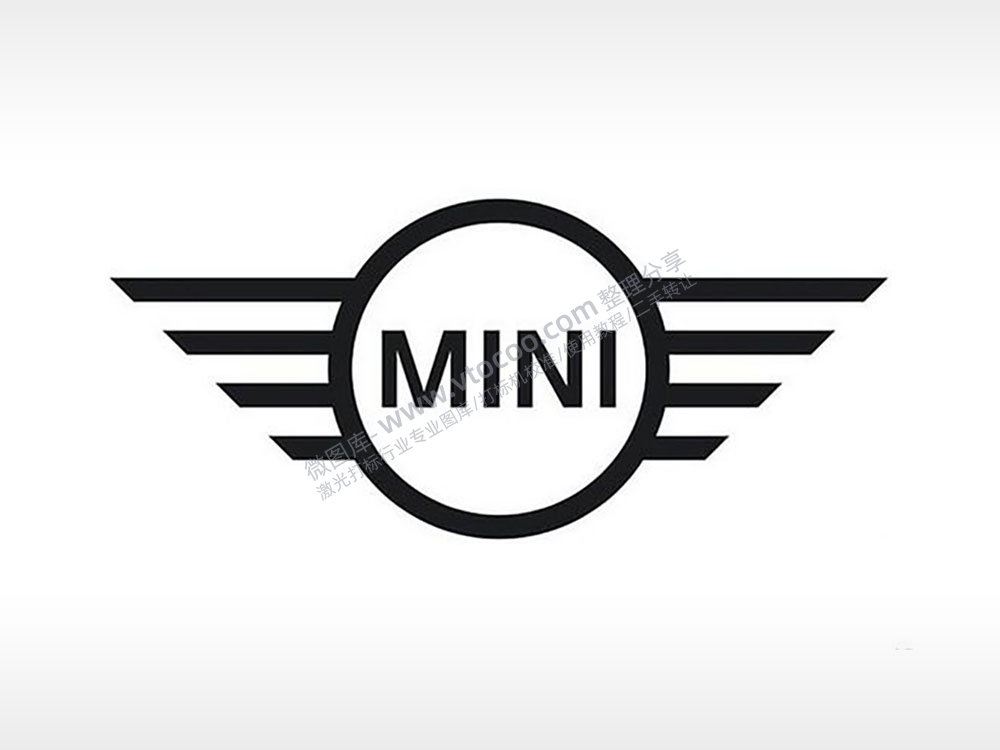 宝马mini汽车车标logo雕刻激光打标文件通用位图