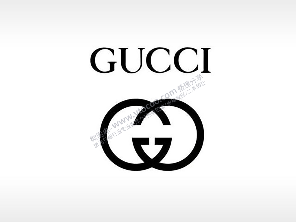 古驰GUCCI奢侈品牌logo激光打标文件通用位图