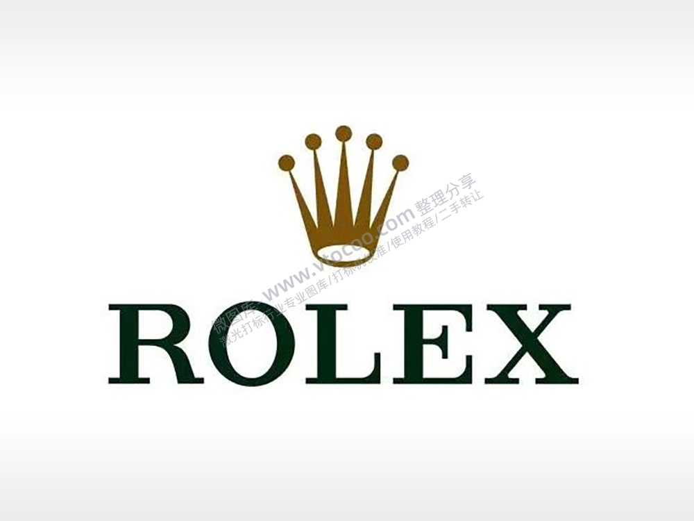 劳力士ROLEX奢侈品牌标志激光打标文件通用位图