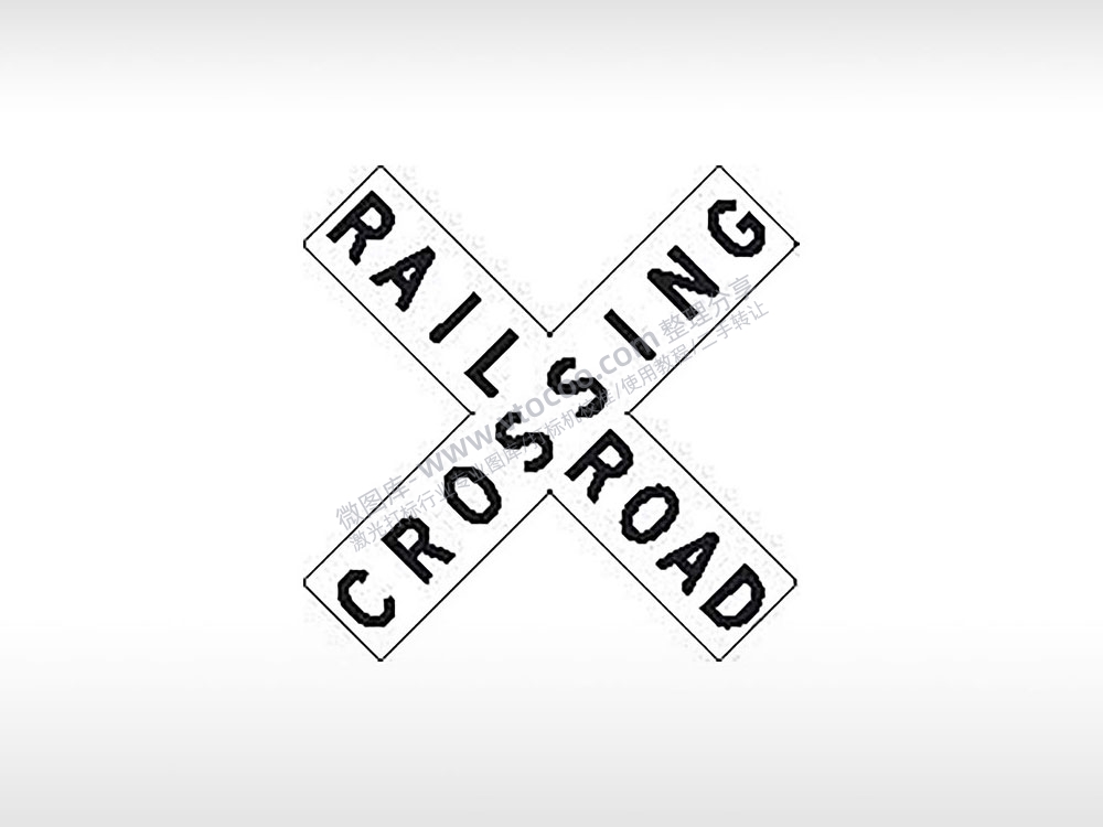 美国交通路标指示标公共标志AI8.0格式激光打标文件通用矢量图