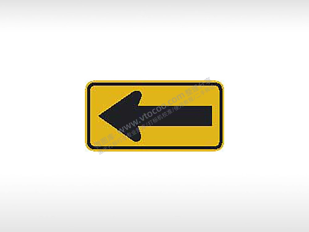 左方向箭头标交通标志公共标志AI8.0格式激光打标文件通用矢量图