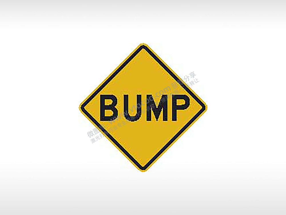 BUMP小心碰撞公共标志交通标志