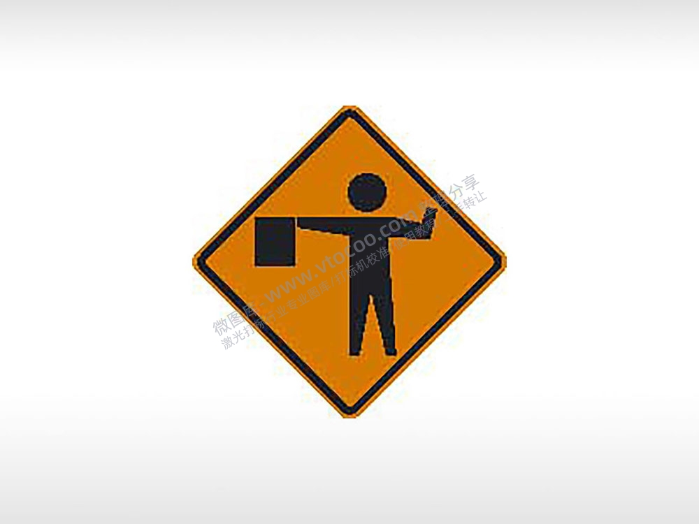 新西兰交通标志人行通道公共标志AI8.0格式激光打标文件通用矢量图