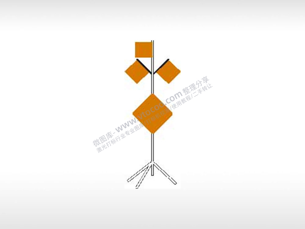 菱形标志牌公共标志交通标志AI8.0格式激光打标文件通用矢量图