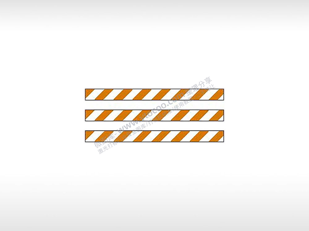 警戒线交通道路标志公共标志AI8.0格式激光打标文件通用矢量图