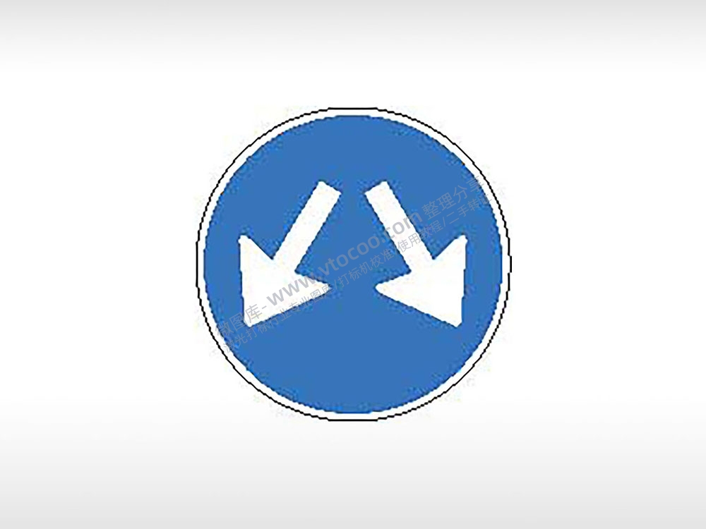 双侧车道标志交通标志运输交通图标系列布告栏蓝色白色