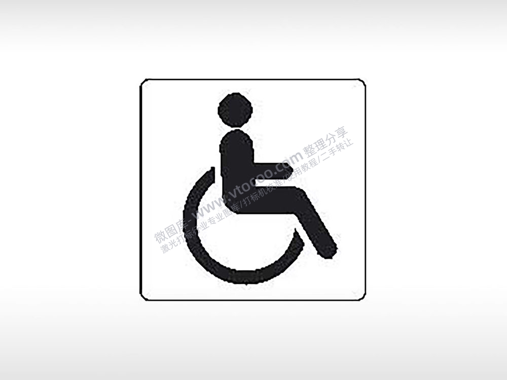残疾人标志交通标志运输交通图标系公共标志列布告栏蓝色白色