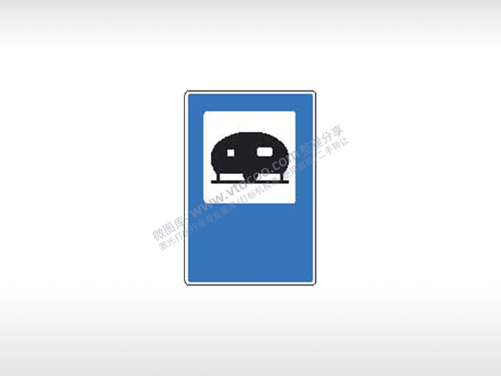 火车标志交通标志运输交通图标系列布告栏蓝色白色