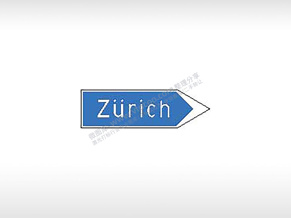 zurich苏黎世交通标志运输交通图标系列布告栏蓝色白色