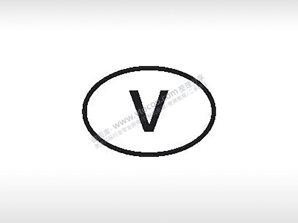 V字母初始徽标商标电子产品标志标识公共标志