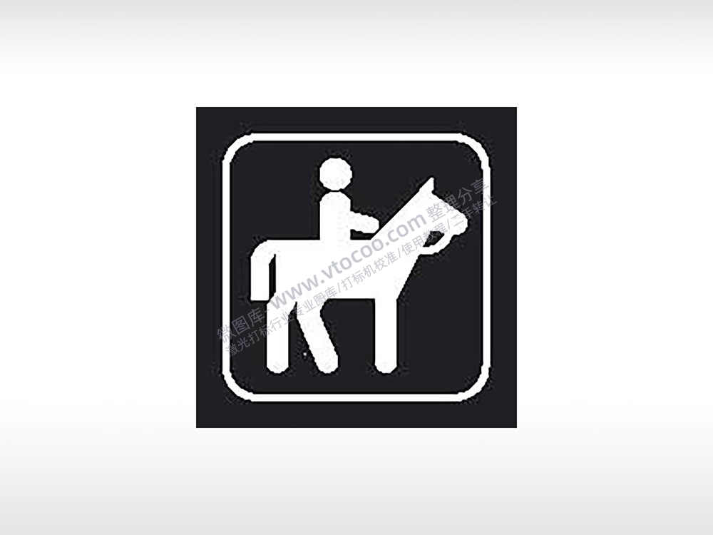 骑马交通标志运输交通图标系列布告栏黑色白色