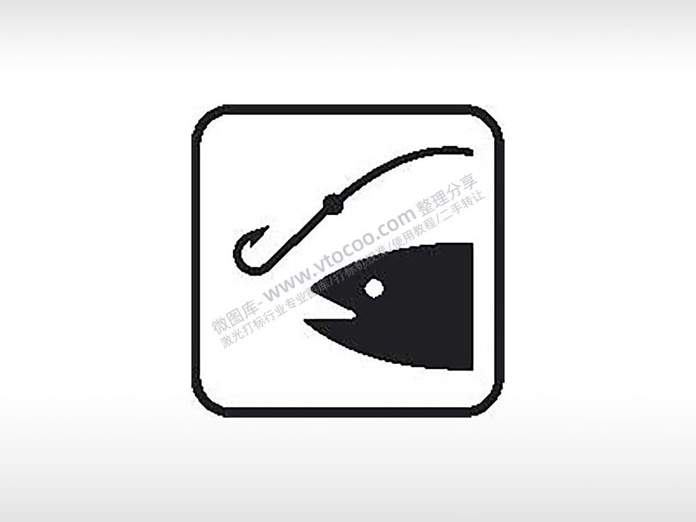 海钓钓鱼交通公共标志生活日常公共图标系列布告栏黑色白色