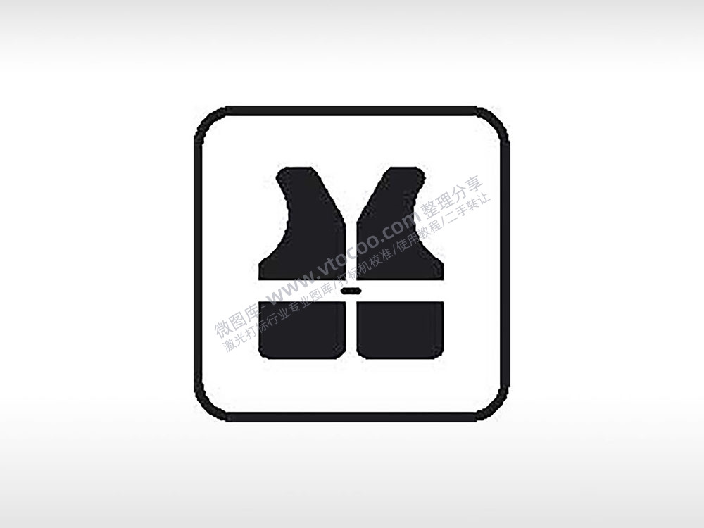 救生衣交通公共标志生活日常公共图标系列布告栏黑色白色