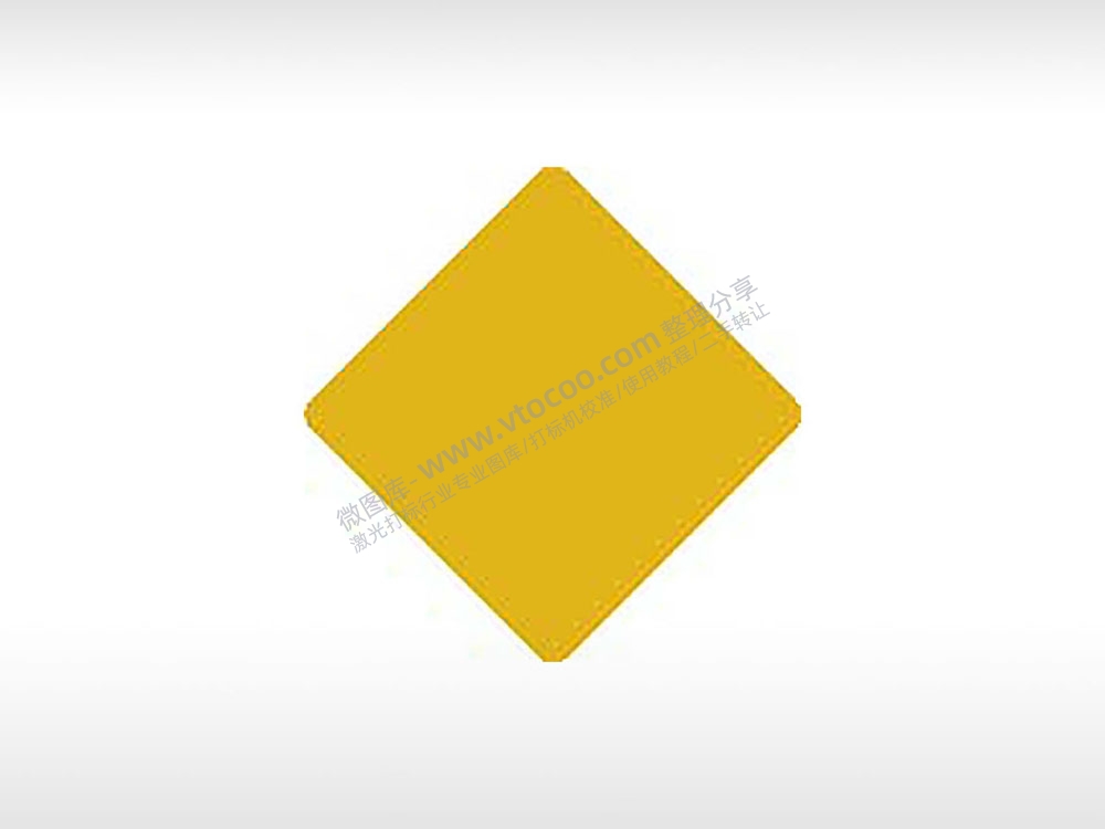 菱形标志交通标志公共标志AI8.0格式激光打标文件通用矢量图