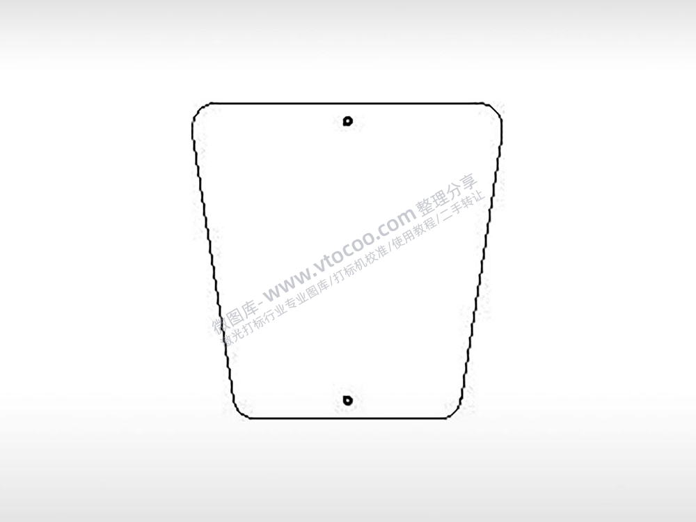 倒梯形牌交通标志公共标志AI8.0格式激光打标文件通用矢量图