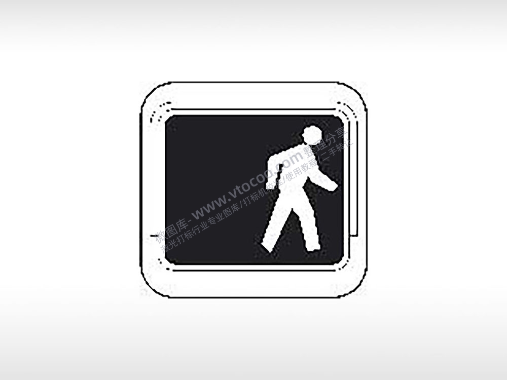 逃生出口交通标志公共标志AI8.0格式激光打标文件通用矢量图