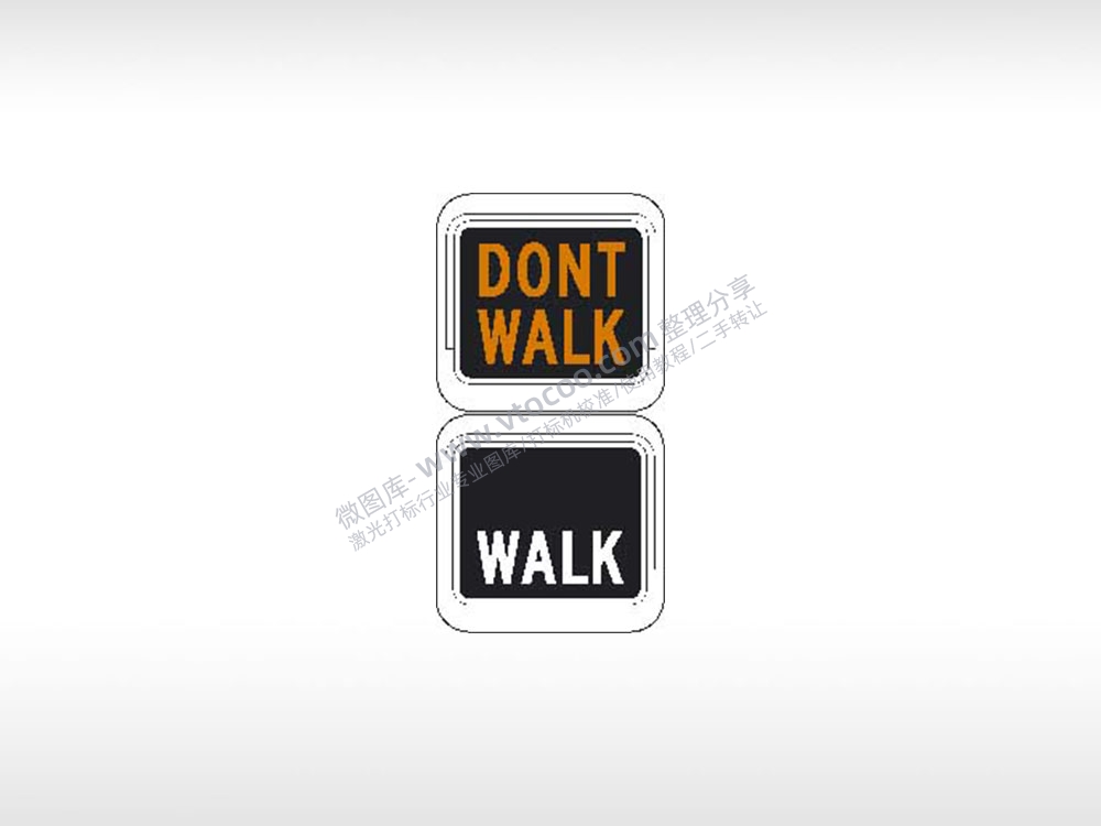 禁止通行只能步行交通标志公共标志